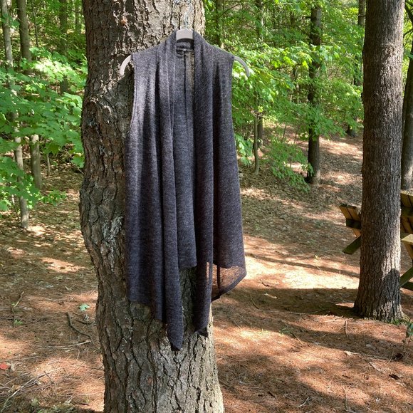 COPY - Tunic Dress+Vest Cardigan, S/M, dark gray green, gray - Picture 15 of 16